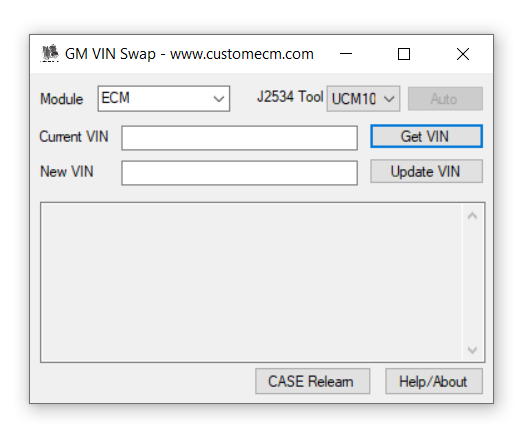 12W GM VIN Change App (ELM327/J2534 compatible, Windows only)