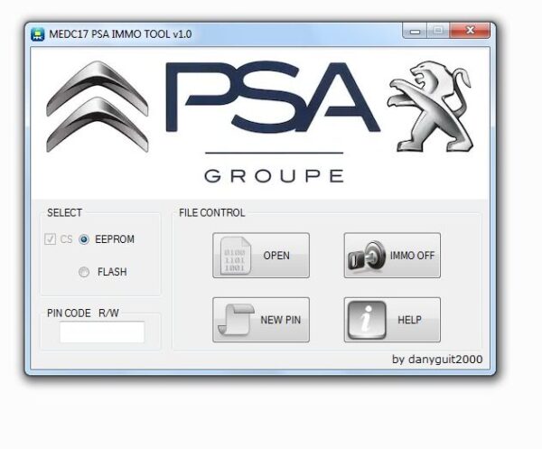 SOFTWARE PSA IMMO OFF MED17. XX EDC17. XX